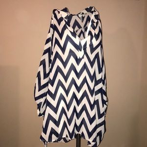High low Chevron Blouse